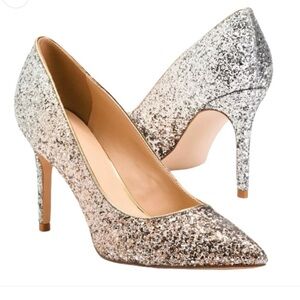 NWOT Marc Fisher Darreny Silver/Gold Glitter Pumps Size 9